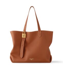 Louis Vuitton Low Key Cabas MM Shoulder Bag 18.5in/47cm Cognac Brown Gold Hardware For Women M25342
