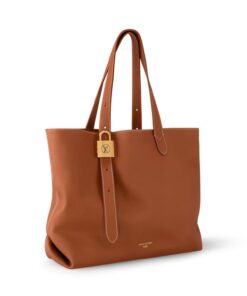 Louis Vuitton Low Key Cabas MM Shoulder Bag 18.5in/47cm Cognac Brown Gold Hardware For Women M25342 - Image 4