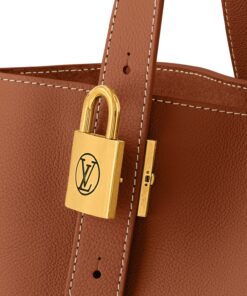 Louis Vuitton Low Key Cabas MM Shoulder Bag 18.5in/47cm Cognac Brown Gold Hardware For Women M25342 - Image 7