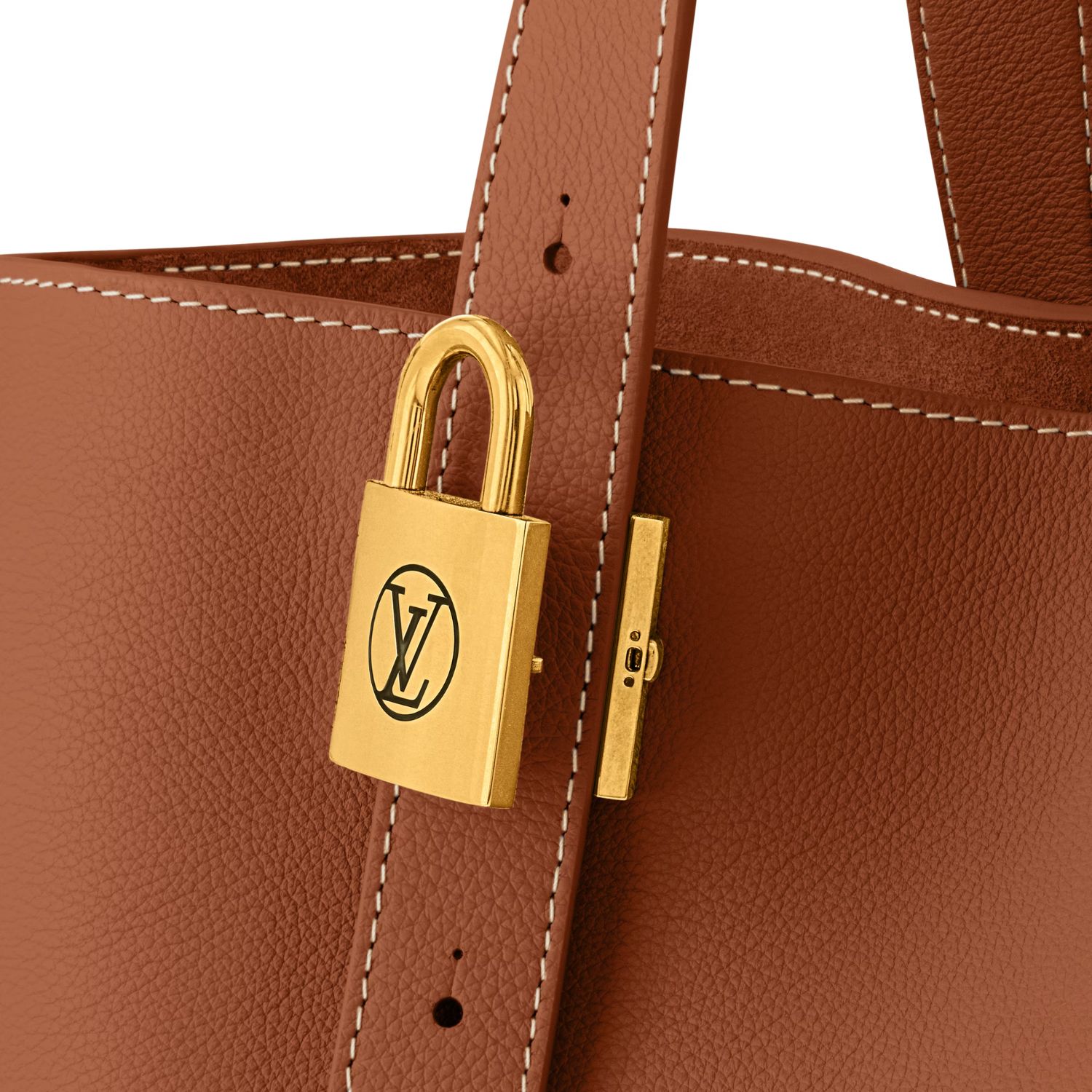 Louis Vuitton Low Key Cabas MM Shoulder Bag 18.5in/47cm Cognac Brown Gold Hardware For Women M25342 - Image 7