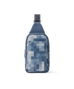 Louis Vuitton Avenue Slingbag PM Crossbody 12.2in/ 31cm Indigo Blue Damoflage Silver Hardware For Men M28589