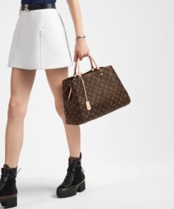 Alternative view of Louis Vuitton Montaigne GM Top Handle Bag 15.4in/ 39cm Brown Monogram Gold Hardware For Women M41067