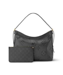 Louis Vuitton CarryAll MM Shoulder Bag 15in/ 39cm Monogram Empreinte Black Gold Hardware For Women M46289 - Image 6