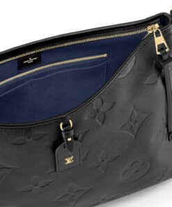 Louis Vuitton CarryAll MM Shoulder Bag 15in/ 39cm Monogram Empreinte Black Gold Hardware For Women M46289 - Image 5