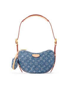 Louis Vuitton Croissant MM Blue Denim For Women 9.8in/24.8cm M46856