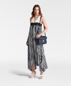 Alternative view of Louis Vuitton Pochette Metis Shoulder Bag 9.8in/ 25cm Navy Blue Monogram Empreinte Gold Hardware For Women M47142
