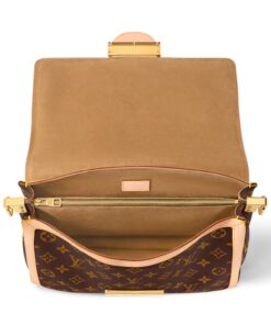 Louis Vuitton Dauphine Soft GM Crossbody Bag 11in/ 28cm Brown Monogram Canvas Gold Hardware For Women M47149 - Image 6