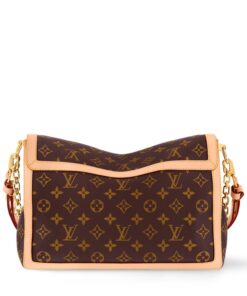 Louis Vuitton Dauphine Soft GM Crossbody Bag 11in/ 28cm Brown Monogram Canvas Gold Hardware For Women M47149 - Image 5