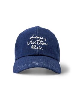 Louis Vuitton LV Script Cap Denim Blue For Women M5449M