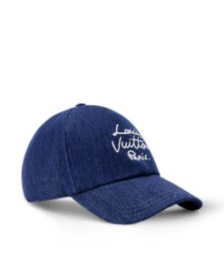 Louis Vuitton LV Script Cap Denim Blue For Women M5449M - Image 3