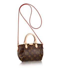Louis Vuitton Turenne Nano Top Handle Bag 6.7in/ 17cm Brown Monogram Canvas Gold Hardware For Women M61253