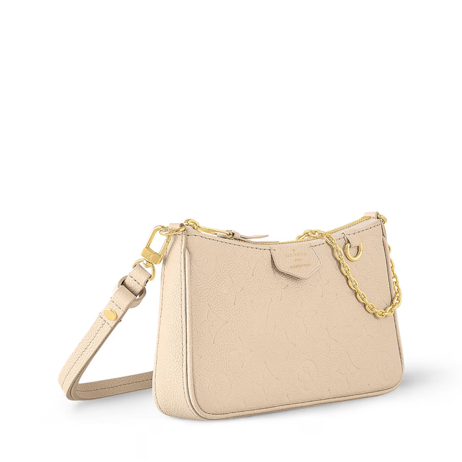 Louis Vuitton Easy Pouch On Strap Monogram Empreinte Crème White For Women 7.5in/19cm M81066 - Image 3