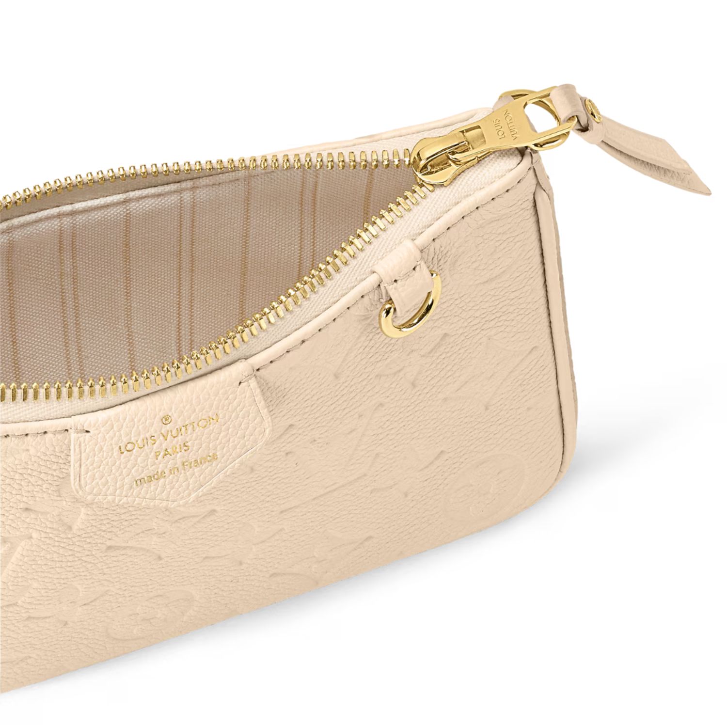 Louis Vuitton Easy Pouch On Strap Monogram Empreinte Crème White For Women 7.5in/19cm M81066 - Image 6
