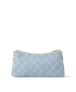 Alternative view of Louis Vuitton Liv Pochette Shoulder Bag 9.6in/ 24.5cm Blue Gold Hardware For Women M83532