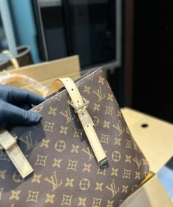 Louis Vuitton Piano Monogram Canvas Tote Bag Brown 13in/33Cm M12095 - Image 6