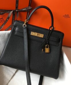Alternative view of Hermes Kelly 28 Retourne Togo Black For Women 11in/28cm