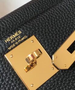 Hermes Kelly 28 Retourne Togo Black For Women 11in/28cm - Image 7