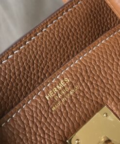 Hermes Birkin Top Handle Bag 12in/ 30cm Brown Togo Gold Hardware Bag For Women - Image 10