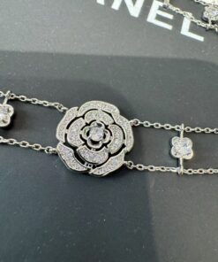 Alternative view of Chanel Bouton De Camélia Choker White Gold For Women J12063