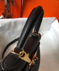 Hermes Kelly 28 Retourne Togo Black For Women 11in/28cm - Image 9