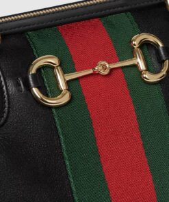 Gucci Borsetto Large Boston Shoulder Bag 15.2in/ 39cm Black Gold Hardware For Women 866734 AAGIQ 1053 - Image 4