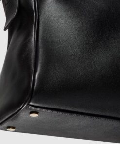 Gucci Borsetto Large Boston Shoulder Bag 15.2in/ 39cm Black Gold Hardware For Women 866734 AAGIQ 1053 - Image 5