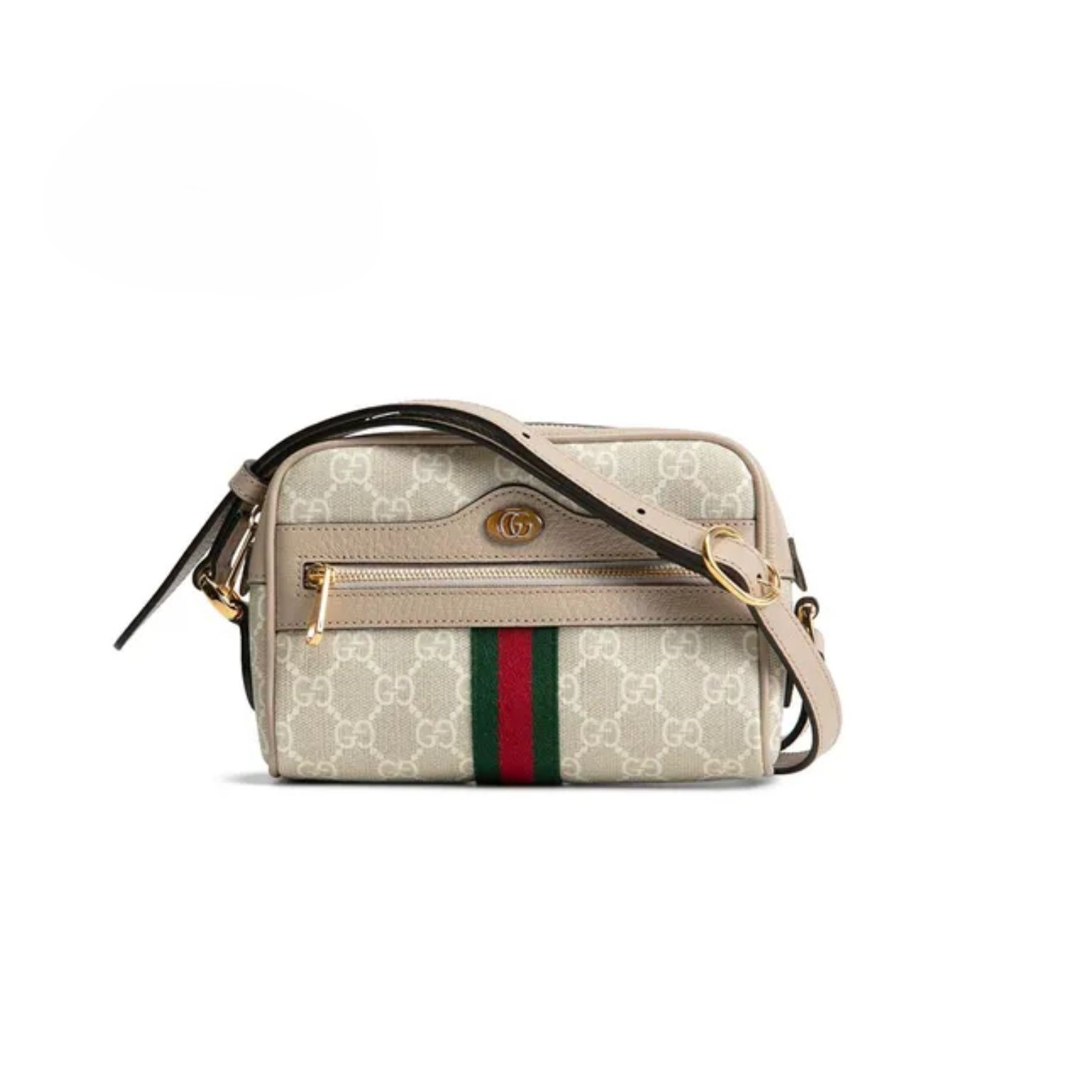 Gucci Ophidia Mini GG Bag Beige And Ebony GG Supreme Canvas, With Beige For Women 7in/17.5cm GG