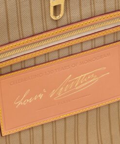 Louis Vuitton Neverfull MM Tote Bag 12.2in/ 31cm Monogram Origine Lin Gold Hardware For Women M27521 - Image 8