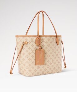 Louis Vuitton Neverfull MM Tote Bag 12.2in/ 31cm Monogram Origine Lin Gold Hardware For Women M27521 - Image 4