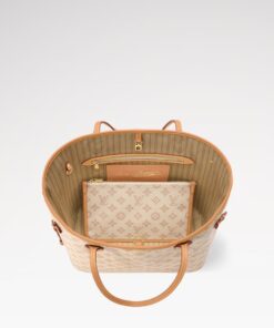 Louis Vuitton Neverfull MM Tote Bag 12.2in/ 31cm Monogram Origine Lin Gold Hardware For Women M27521 - Image 5