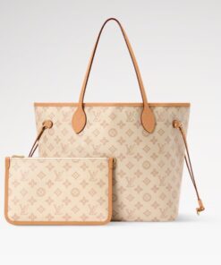 Louis Vuitton Neverfull MM Tote Bag 12.2in/ 31cm Monogram Origine Lin Gold Hardware For Women M27521 - Image 7