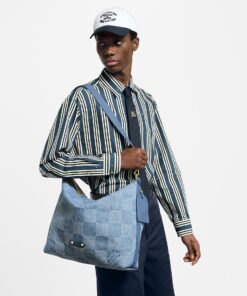 Alternative view of Louis Vuitton Vagabond Hobo Bags Blue For Men 38cm/15in N00202
